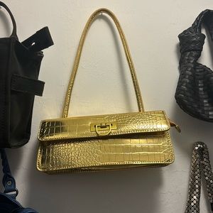 Gold shoulder purse